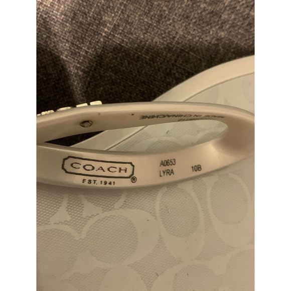 Coach Lyra Womens Size 10 B Jelly Sandals Flip Flops Silver/Gray Signature A0653 - Picture 8 of 8